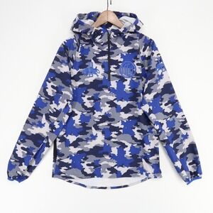 Puma 1.‎ Fc Herzogenaurach Pullover Jacket Mens Small Blue Camo Hooded 1/4 Zip